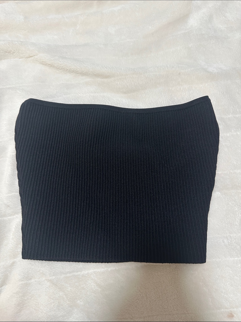 Babaton Black Ribbed Tube Top